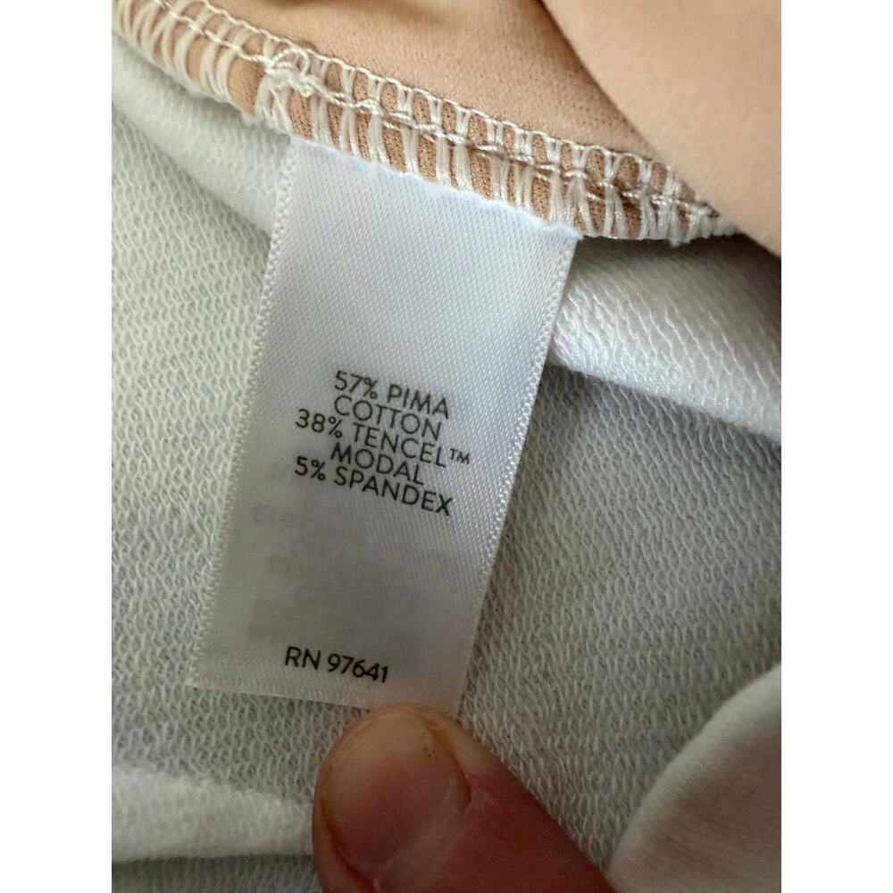 Pure Jill J.JIll Womens Affinity French Terry Slim Crop Size Small White Legging - Picture 4 of 5